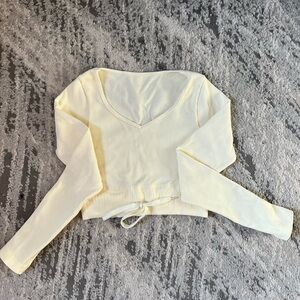 ribbed long sleeve top